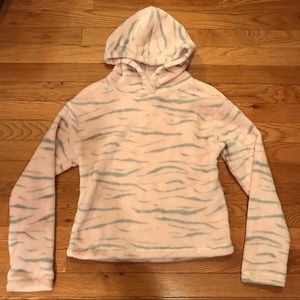 Girls Size 10/12 SO Pink/Gray Fleece Hoodie